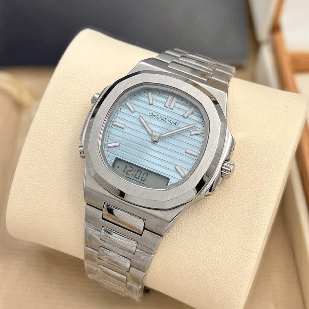 Universe Point Dual Time / Ana-Digi Stainless Steel Watch